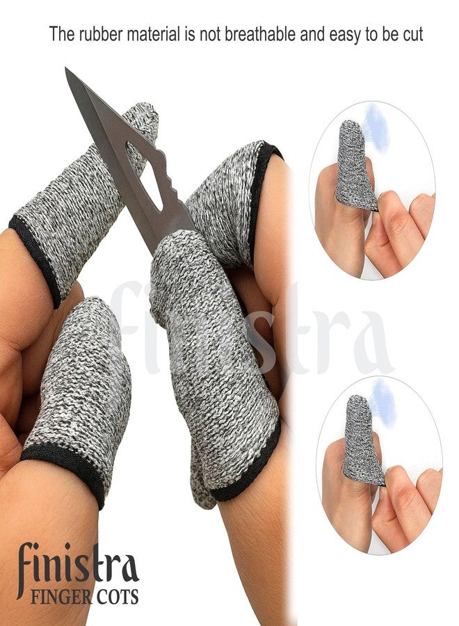 finistra® 10 pcs Finger Protector for Cutting Vegetables Cut Resistant Finger Cots Finger Sleeve Protectors Reusable Finger Guards Finger Covers Protection Cots for Kitchen,Work, Sculpture, Anti-Slip - Image 5