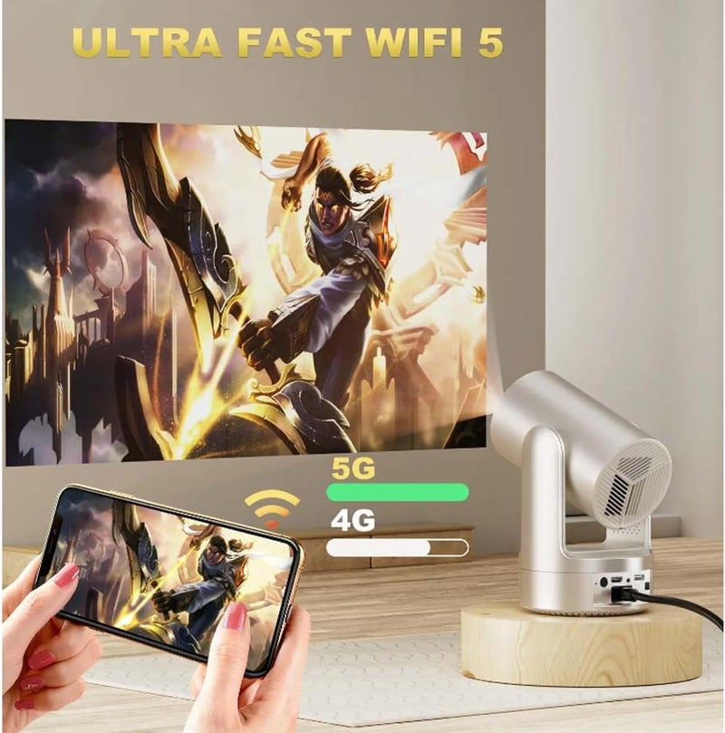 Smart Wireless Laser Projector, 4K Support, 5G WiFi, 200-inch Screen, Bluetooth 5.2, Auto Keystone - Image 4