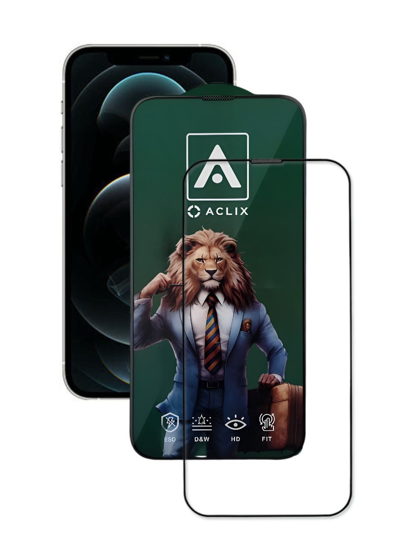 ACLIX Antistatic ESD Dustproof Premium Quality High Definition Tempered Glass Screen Protector Designed For  iPhone 12 Pro Max - Image 1