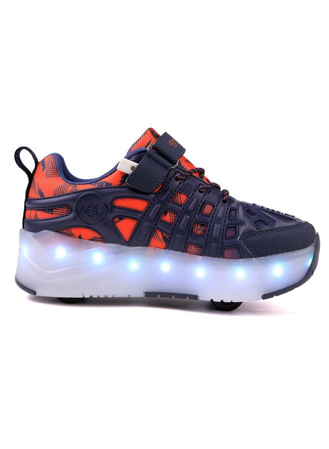 MIXSNOW Four-Wheel Unisex Sports Shoes with USB Charging, LED Lights, and Retractable Wheels - Image 3