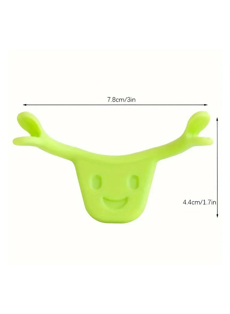 LANGMANNI طقم 2 قطعة أخضر من مدرب الابتسامة السيليكوني - معزز زوايا الشفاه والفم، ملحق للعناية الشخصية خالي من العطور للتعبيرات الوجهية الجذابة - Image 3