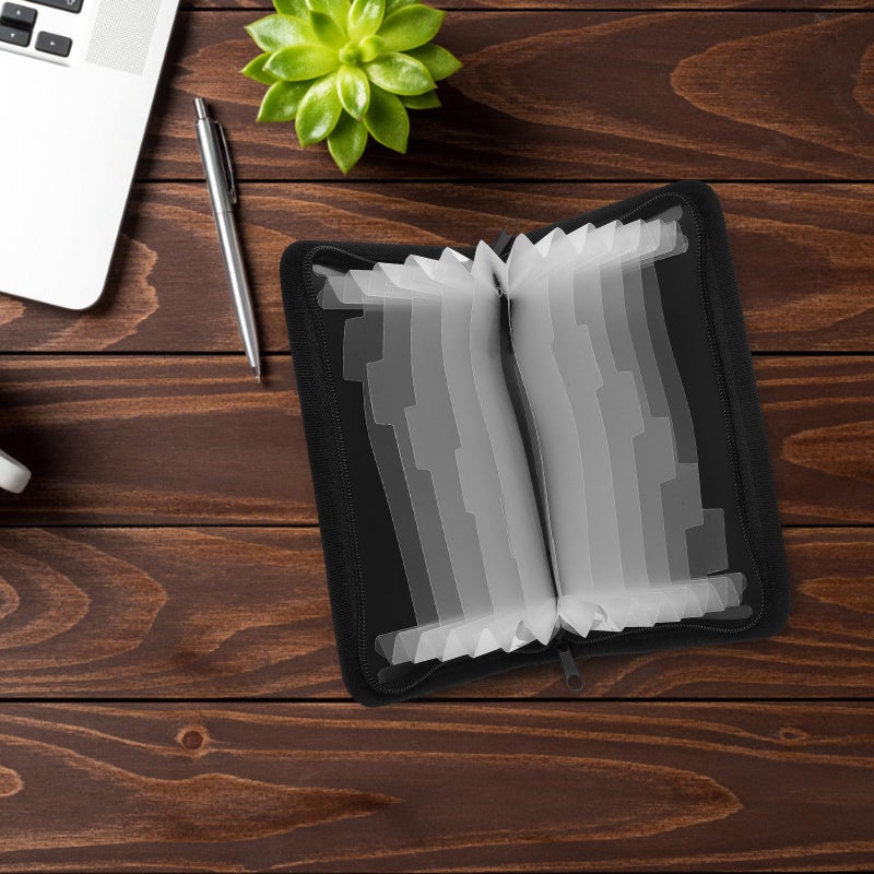 A6 Accordion File Organizer Zippered Portable Folder Multi Layer Receipt Holder For Office Travel - Image 5