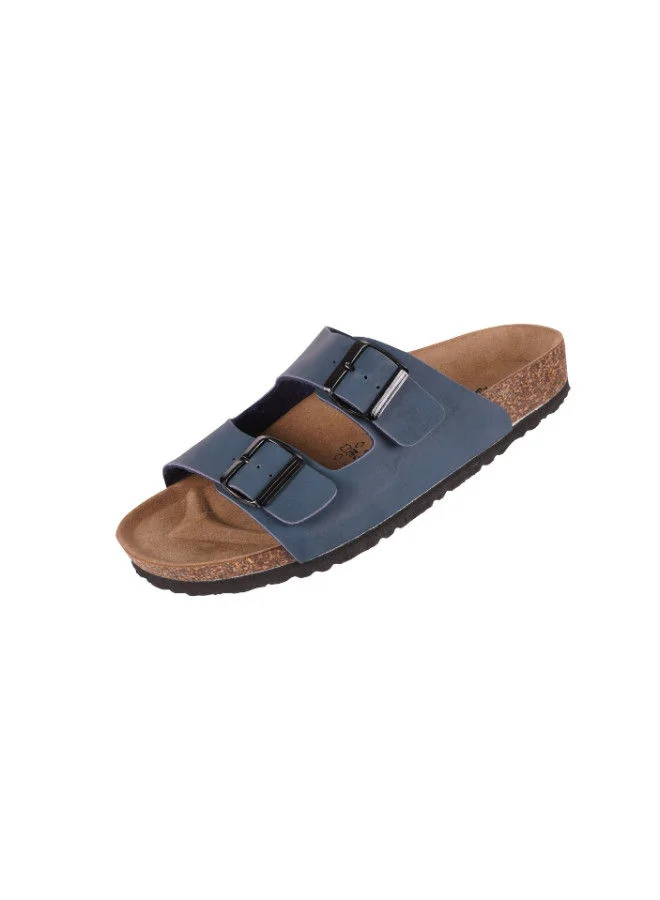 BiOCHIC Biochic Mens Double Strap Sandals 012-366 9900-Blue