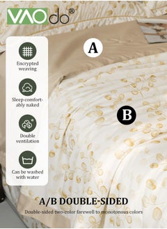 VAOdo 4PCS Queen Size Quilt Set  Atmospheric Luxury Print Summer Quilt Sets  Soft Bed Summer Quilt  Lightweight Microfiber Bedspread Modern Style Summer Quilt Sheets and Pillowcases for All Season Quilt  - Image 5