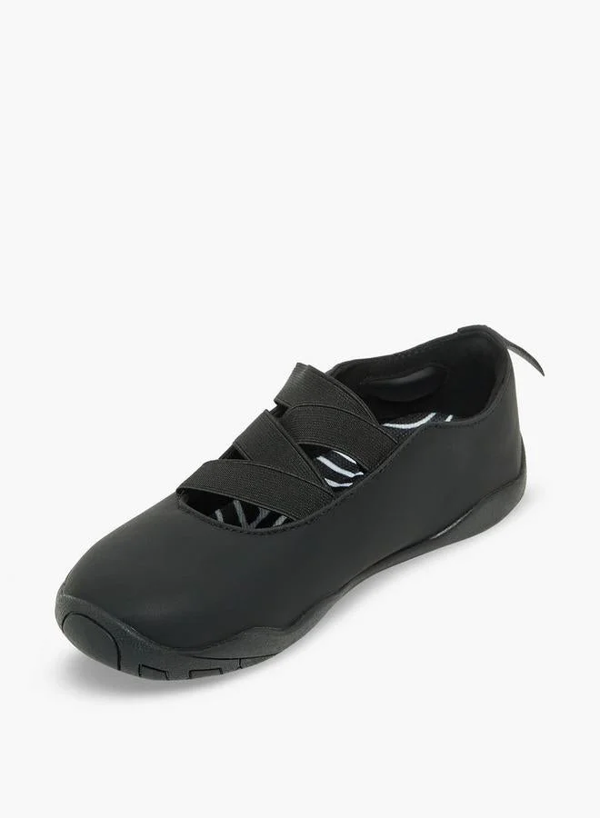 Kappa BLACK Girls Cross Strap Sneakerina School Shoes for Women | Best Price UAE