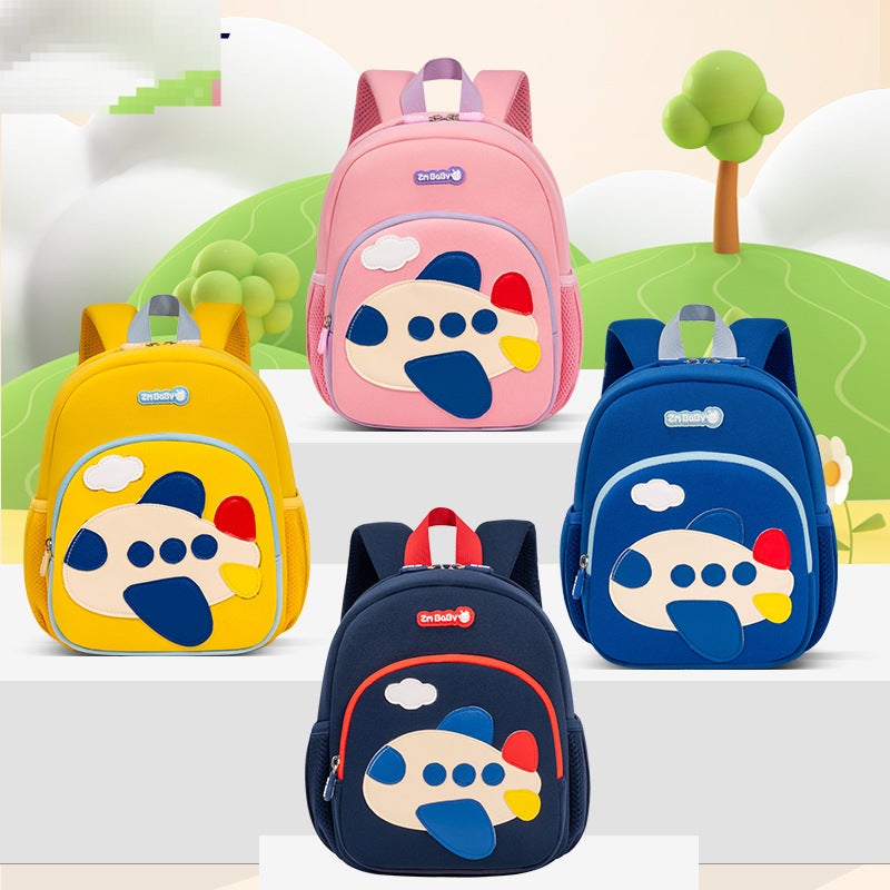 Sesame Baby Kids Lightweight Backpack, Cute Cartoon School Bag, 4 Colors Available - Image 1