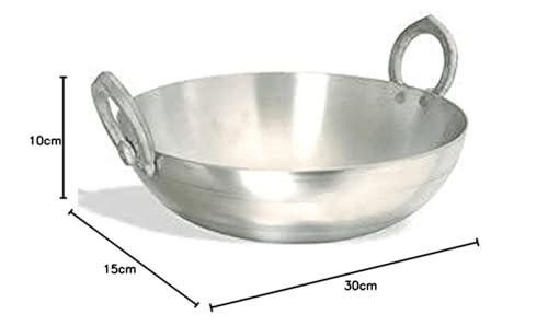SHOPSIDEX Aluminium kadhai Premium Range of Aluminum Kadhai Deep Kadai | Non Induction Kadai | Non Stick Kadai | Deep Cooking (13 Litter) - Image 5