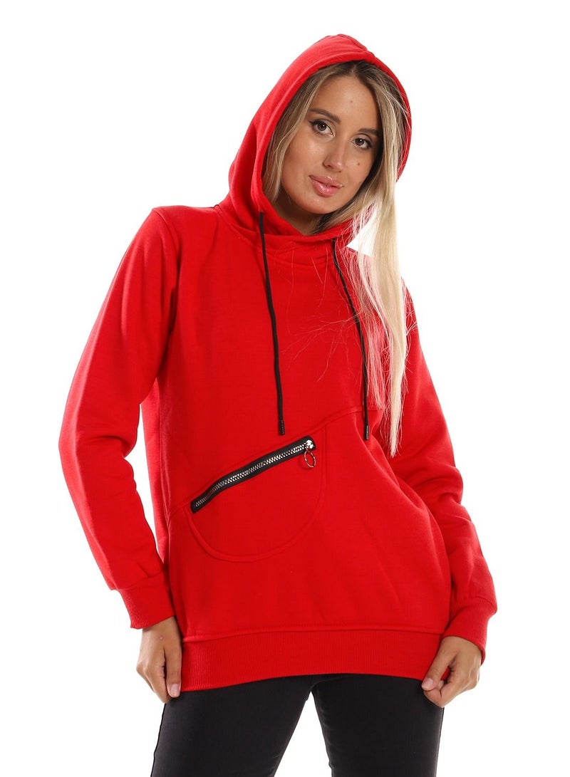 Caesar Woman Hoodie With Zipper Pocket - Image 1