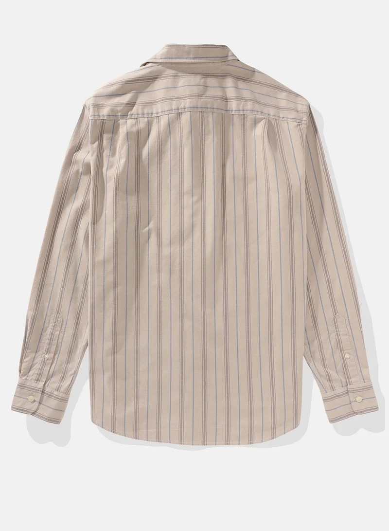 American Eagle Regular Fit Oxford Button Up Shirt