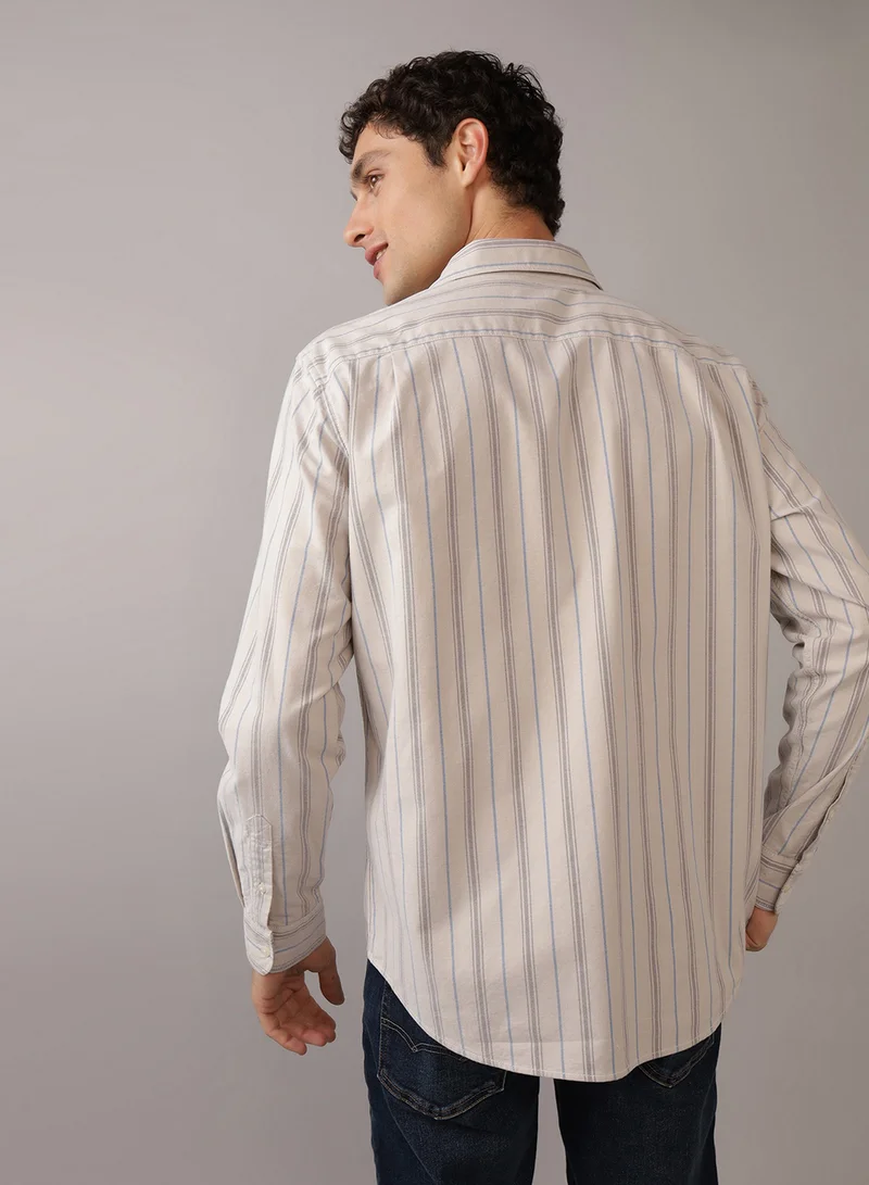 American Eagle Regular Fit Oxford Button Up Shirt