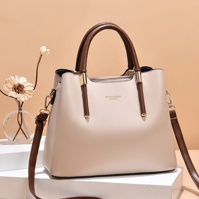 Fashionable Commuter Pu Leather 2026 New Model Stylish Women''s Handbag Large Capacity Middle-Aged Mom Bag Elegant Crossbody Bag - Image 2