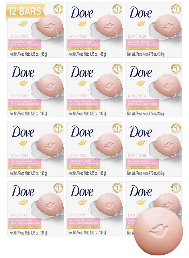 Dove Beauty Bar Pink Soap 4.75 Oz / 135 Gr (Pack of 12 Bars) - Image 1