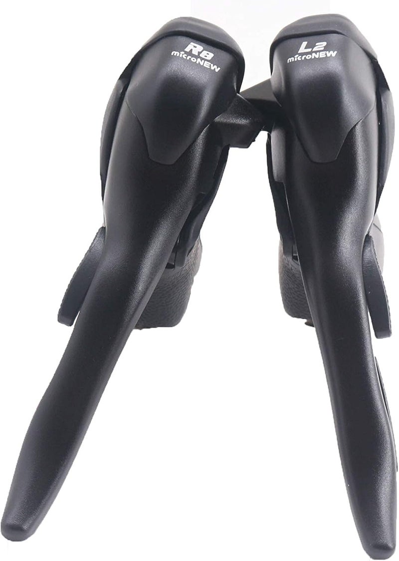 Micronew Road Bike Shifter Brake Lever 2x8 Speed Double Derailleur for Shimano 2x8-Speed Lever STI Set - Image 1