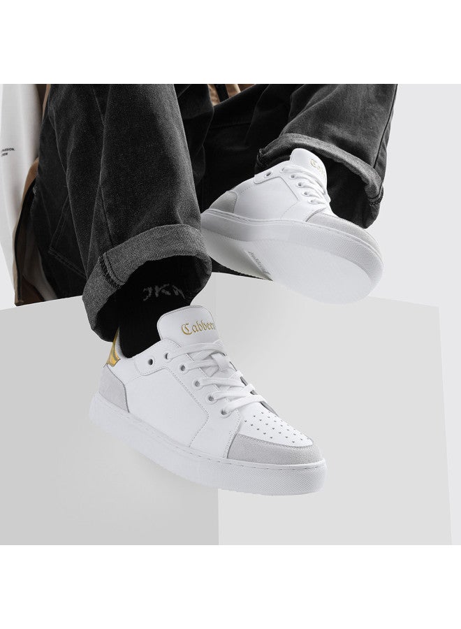 Cabbeen Men's Shoes Perforated Autumn Versatile Trendy Minimalist Daily Casual Lace-up Fashion Lightweight Men's Sneakers - Image 3