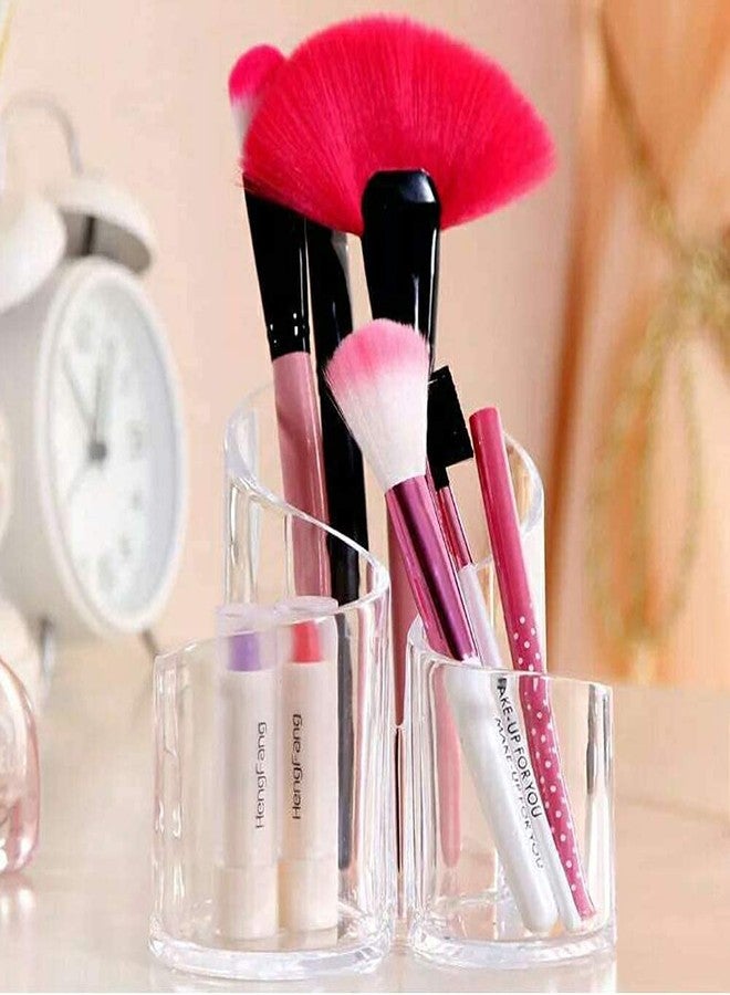 BRUSHFINCH Acrylic Cosmetic Organizer Makeup Brush Holder Stand Nail Polish Lipstick Eyeliner Combo Beauty Storage Desk Rack for Dressing Table - Pack Of 1, Multi Color. - Image 5