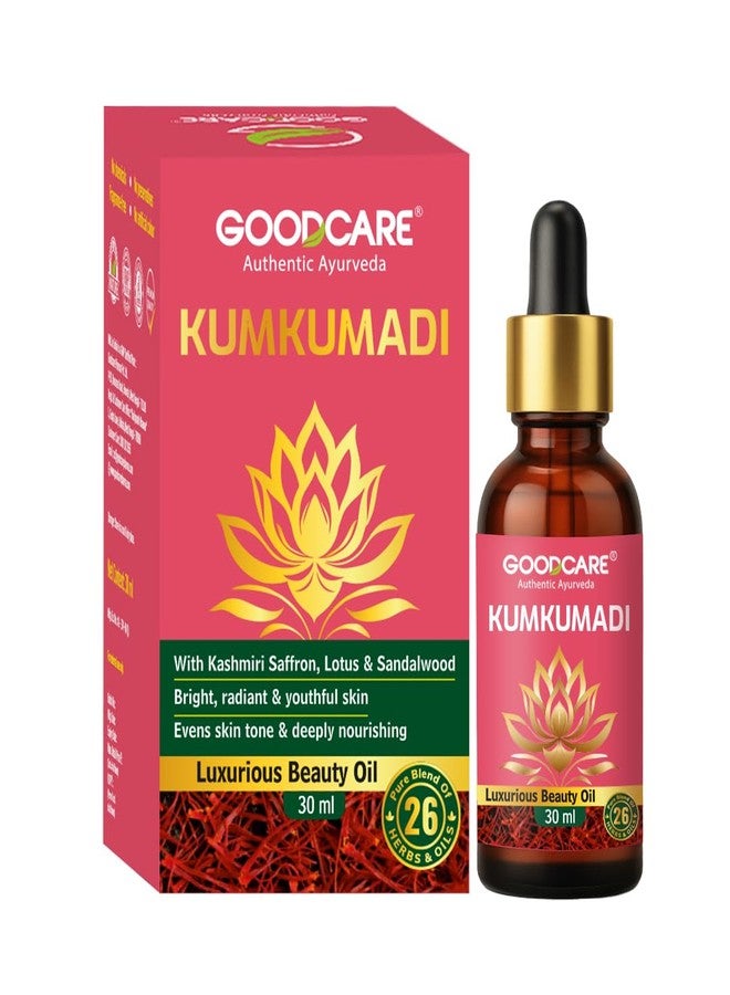 GOOD CARE Goodcare Kumkumadi Face Beauty Oil 30ml | With Saffron, Lotus & Sandalwood | Brightens Skin, Evens Tone, Reduces Pigmentation & Spots - Image 1