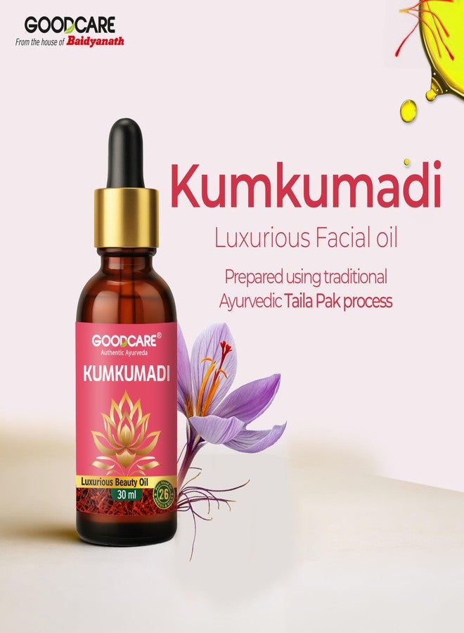 GOOD CARE Goodcare Kumkumadi Face Beauty Oil 30ml | With Saffron, Lotus & Sandalwood | Brightens Skin, Evens Tone, Reduces Pigmentation & Spots - Image 3