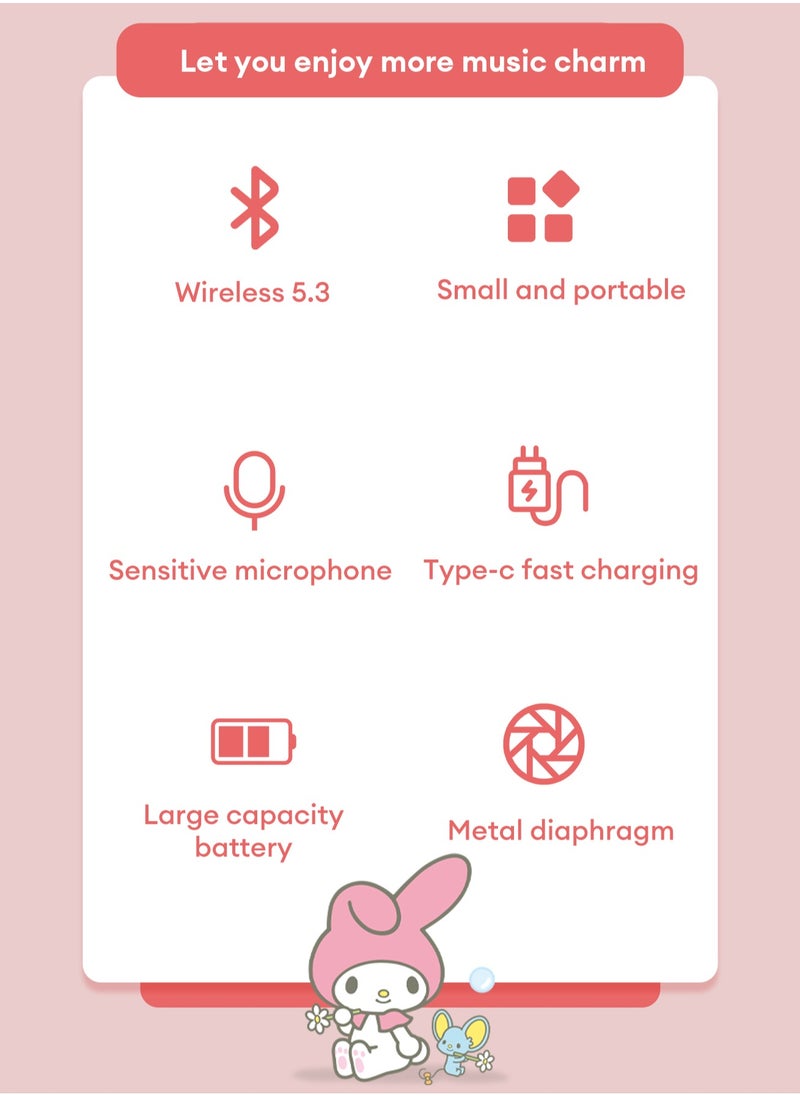 Sanrio - Sanrio BL52A Wireless Bluetooth Headset - White Hello Kitty - Image 1
