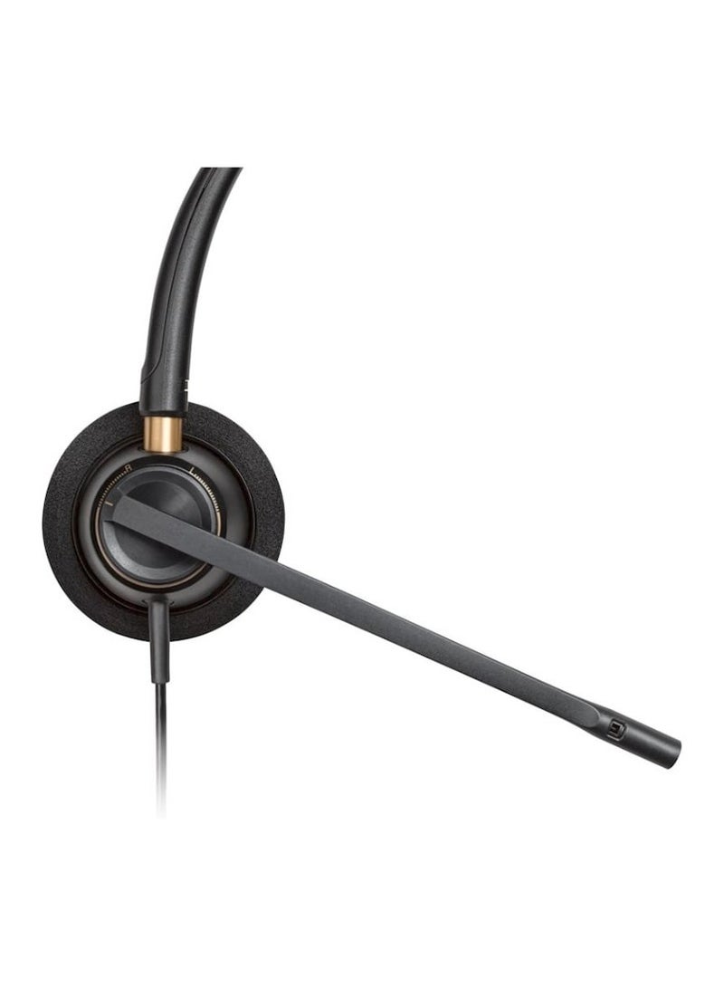 Poly EncorePro 525 Microsoft Teams Certified Stereo USB-A Headset with Noise Cancelling Microphone, 135mm Boom Mic, 30mm Speaker, Mute/Call Controls, Foam Cushions, 2085mm Cable, SoundGuard Digital, Windows/macOS Compatible, 74g Weight, Black | 783R2AA - Image 2