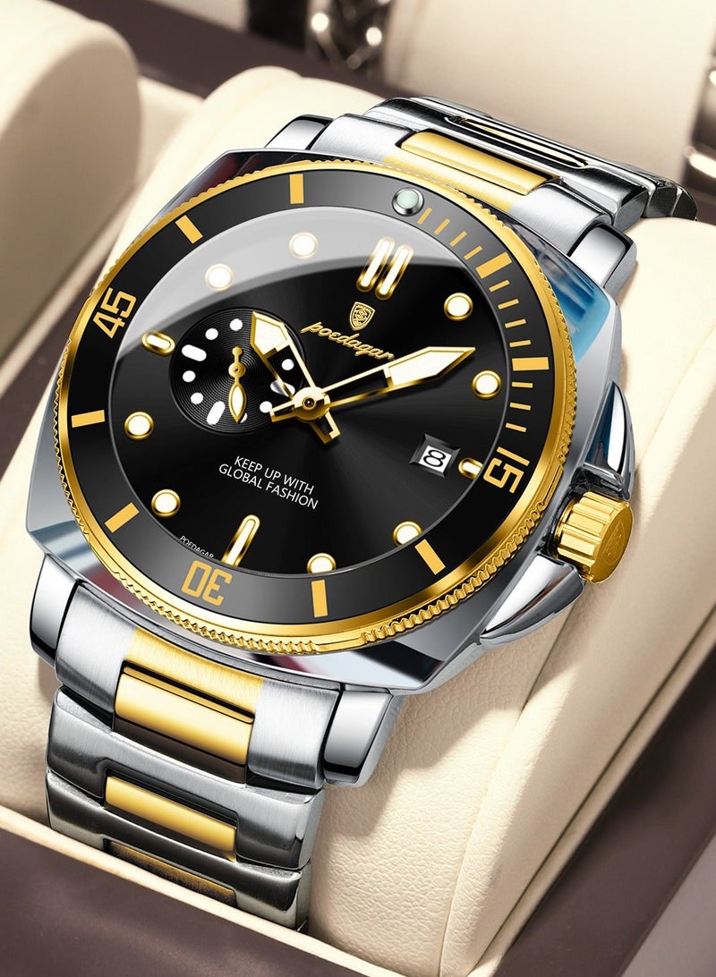 POEDAGAR Man Watch , Waterproof Luminous Men's Watch Quartz，Men's Wrist Watches 44mm - Image 1