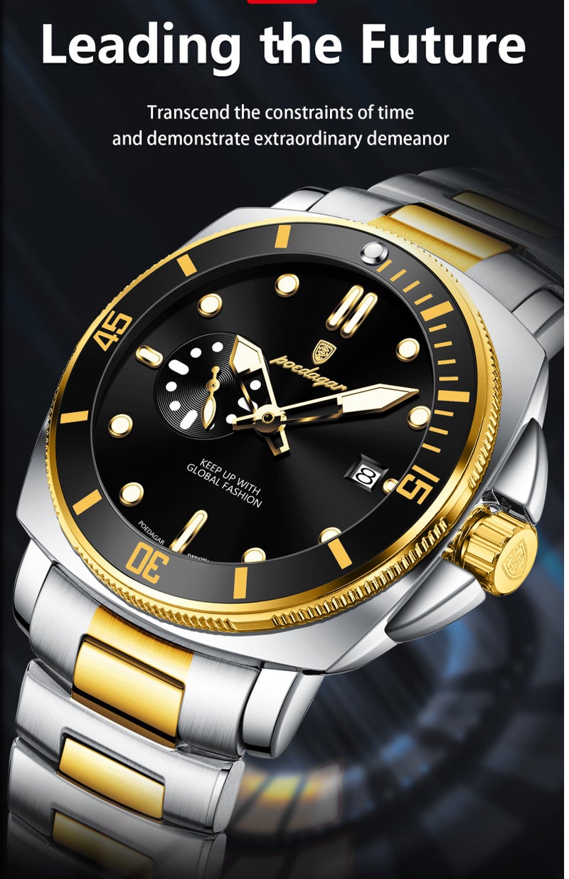 POEDAGAR Man Watch , Waterproof Luminous Men's Watch Quartz，Men's Wrist Watches 44mm - Image 5
