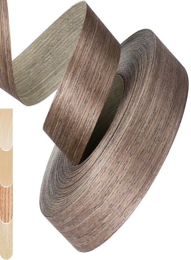 ZYJT Walnut Edge Banding, 1 1/2 inch x 25ft roll of Veneer Edge Banding - Pre-glued Flexible, Real Wood Tape for Cabinet Repair & Furniture Restoration - Image 1