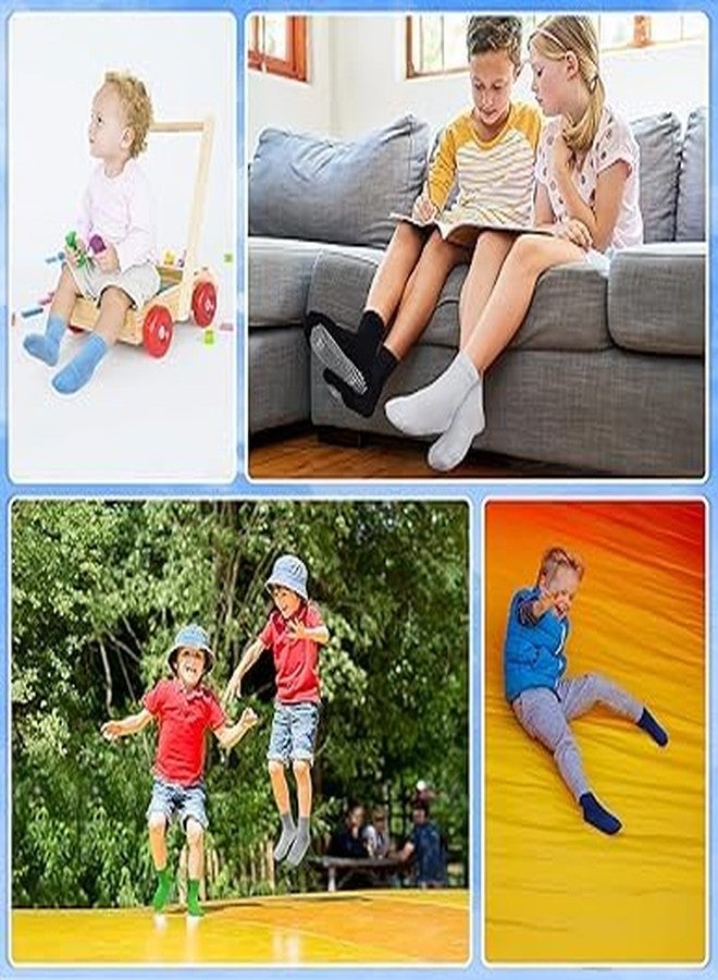 Closecret Baby Socks Cotton Crew Toddler Socks Grips Non Slip Bottom Kids Socks (4-5 Years, Pack of 12) - Image 4