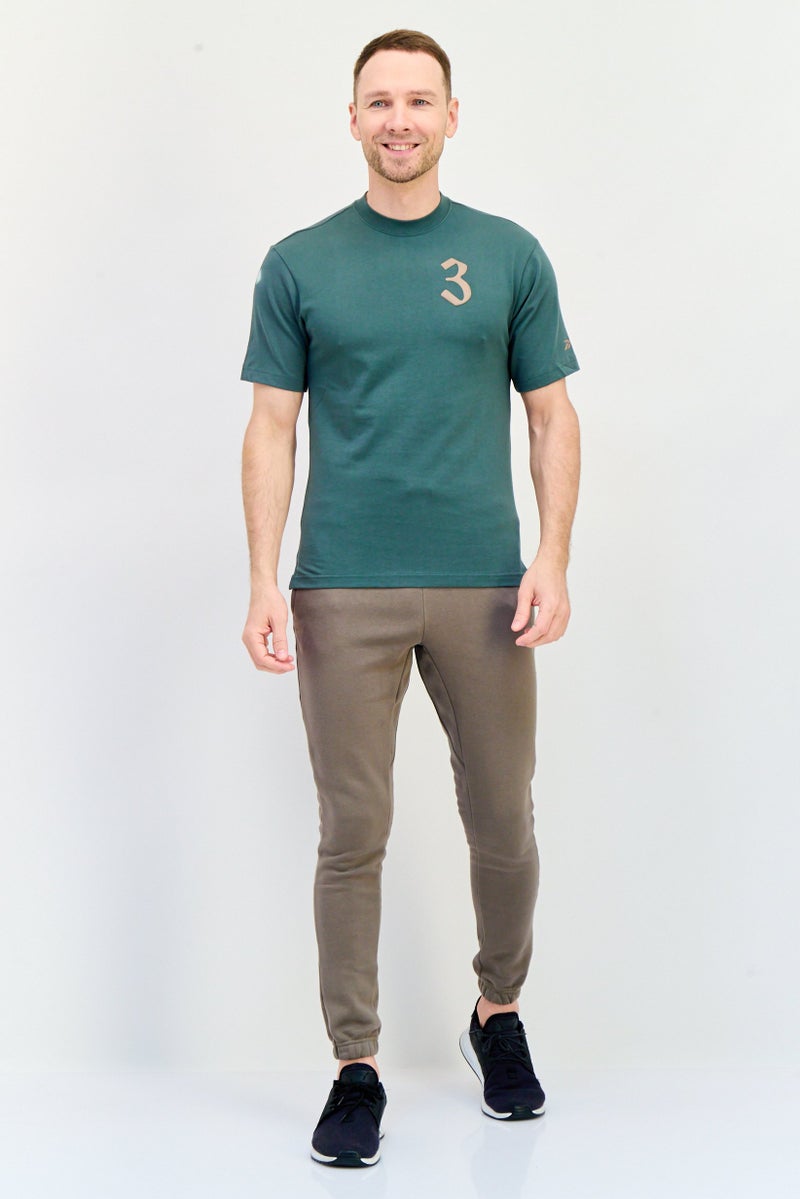 Reebok Men Sportswear Fit Short Sleeve Outdoor T-Shirt, Green  - Image 2