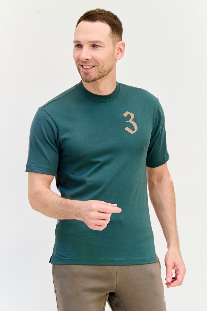Reebok Men Sportswear Fit Short Sleeve Outdoor T-Shirt, Green  - Image 1