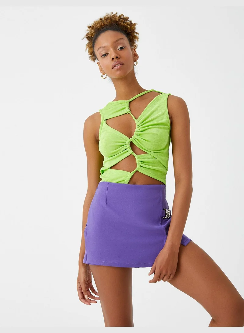 KOTON Cut Out Detail Tank Top Sleeveless