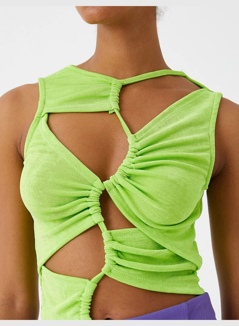 KOTON Cut Out Detail Tank Top Sleeveless
