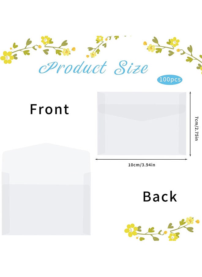 Depend 100 PCS Glassine Envelopes, Tissue Seed Envelopes, Coin Envelopes, Clear Envelopes For Collecting Lottery Ticket Stamp Card Coin Gift Wedding Guest Favor Supplies, 3.9 x 2.7 Inches  - Image 2