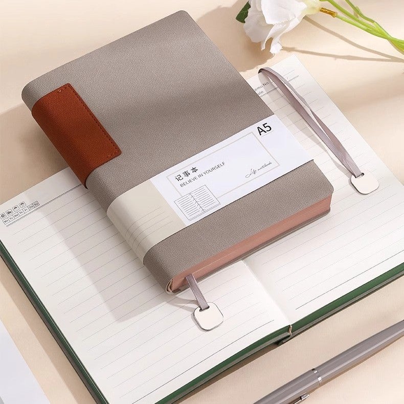 A5 Notebook Soft Leather Cover Gift Box High-End Business Office Work Meeting Record Book Soft Leather Cover Logo - Image 5