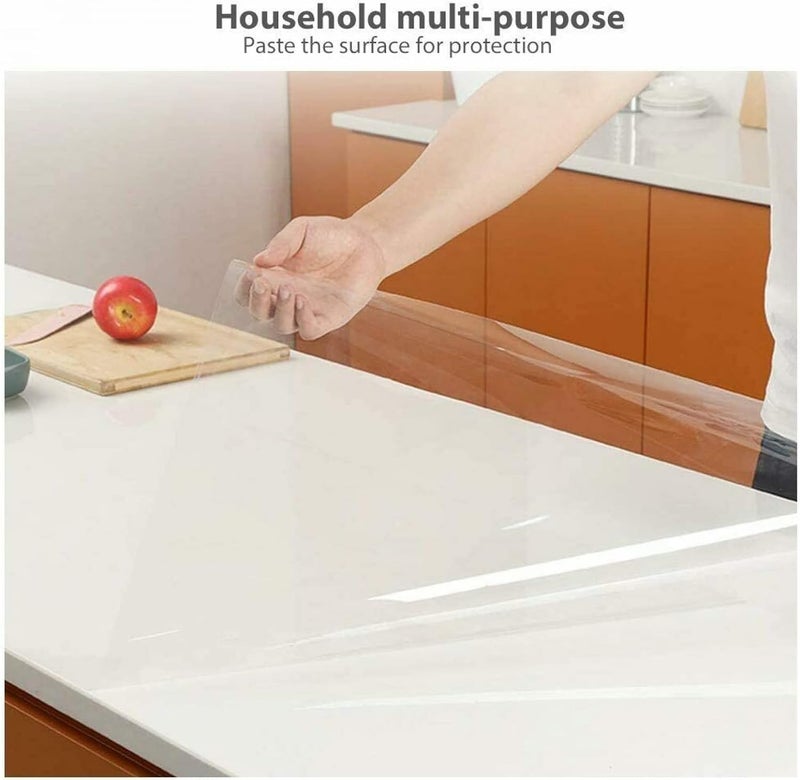 HOME13™ Clear Oil Proof Wall Sticker Self Adhesive Waterproof Protective Film Removble Wall Protecter Kitchen Backsplash Wallpaper Stickers (24x144 Inch, - Image 3