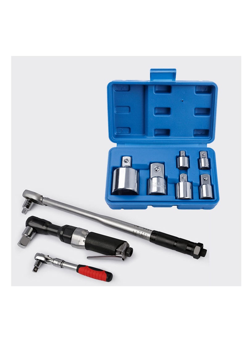 Generic 6-Piece CRV Socket Adapter Ratchet Wrench Conversion Head Air Impact Adapter and Reducer Set Driver Conversions Wrench Extension Conversion Kit  - Image 2