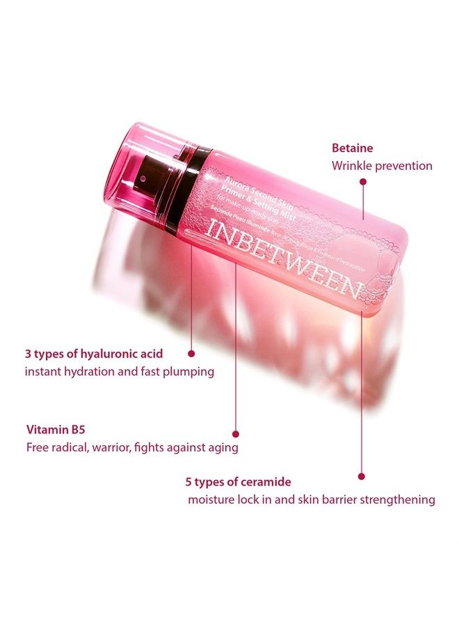 Blithe Korean Makeup Primer Aurora Second Skin Dewy Setting Spray with 5 Ceramide - Long-Lasting & Hydrating Setting Spray for Oily Skin Care, Setting Mist for Glow & Hydration 2.7 Fl. Oz - Image 2