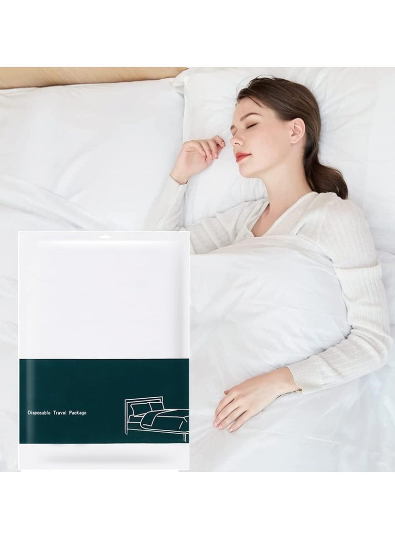 VIUAUAX Travel 4-Piece Bed Sheets Set Disposable for Travel,Disposable Bed Sheets, Quilt Cover and Pillow case Set for Hotel and Travel,Portable Disposable Sheet,Disposable Bedding Set  - Image 1