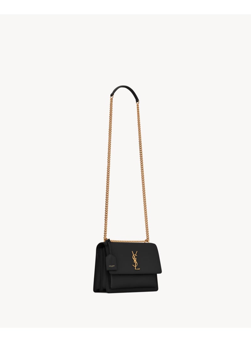 Classic YSL Style Smooth Leather Flap Bag – Luxury Chain Shoulder Crossbody Handbag for Women – Elegant Magnetic Closure Daily Office & Travel Bag - Image 3