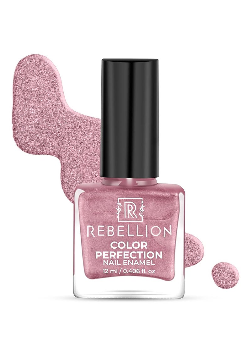 Rebellion Color Perfection Nail Enamel 12ml Rose Gold Vivid Pink RM06 - Image 1