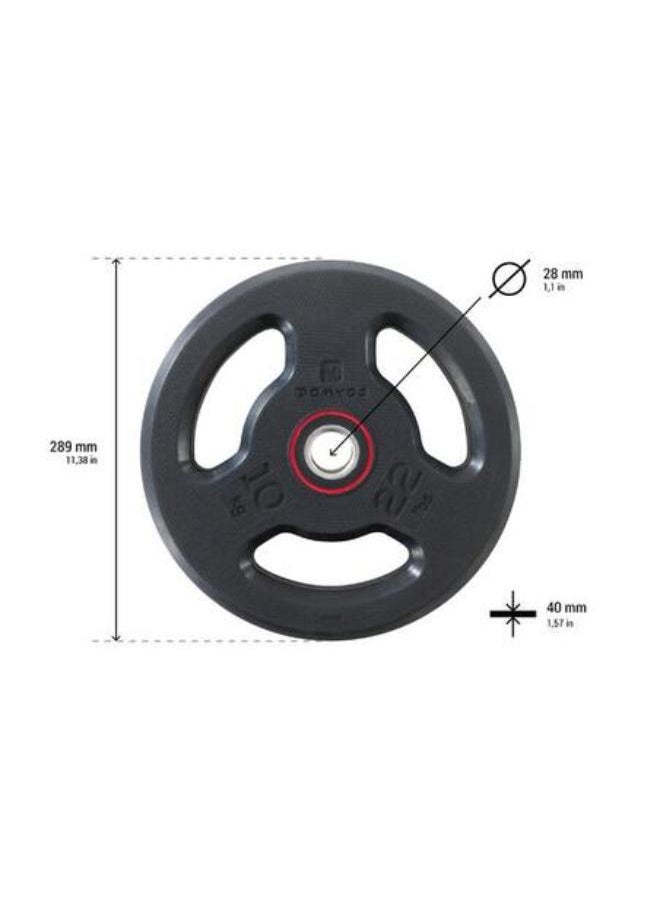 CORENGTH Rubber Weight Disc with Handles 28 mm 10 kg  - Image 3