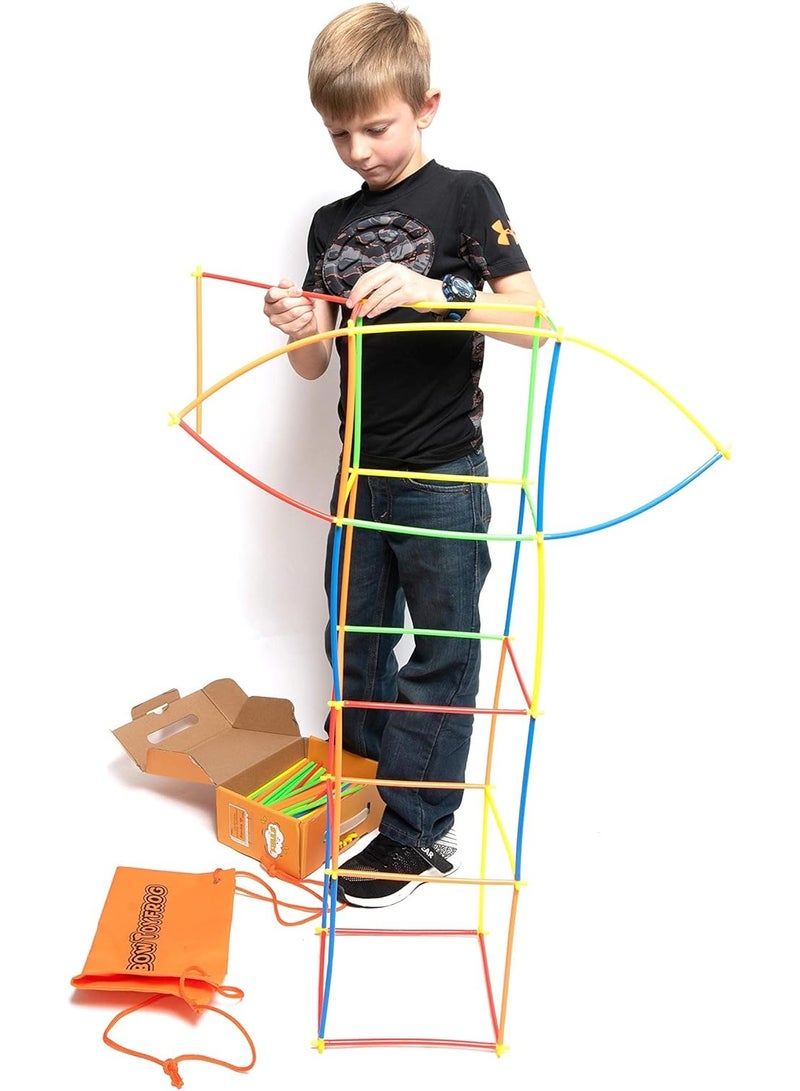 DUNISO 300 Pcs Children's Straw Building Set ，Straw Constructor Stem Building Toys，Straw Building Blocks Stem Kit，Safe and Fun，Gift for Boys and Girls - Image 4