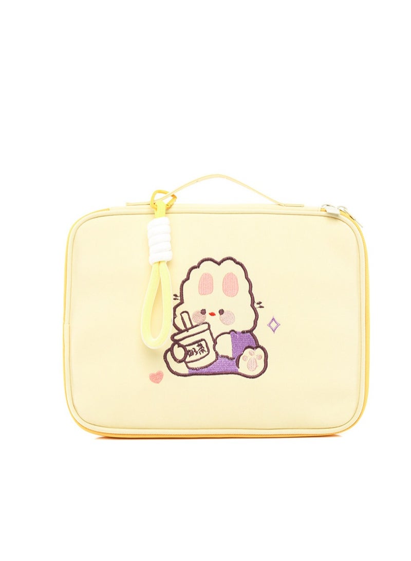 general IPad Sleeve 9-11 Inch Tablet Sleeve,iPad Pouch for Women and Men, Cute iPad Air Sleeve, iPad Sleeve 11 Inch Tablet Case, 10 Inch Tablet Sleeve iPad Air, iPad Pro 11 Travel Case（yellow） - Image 1