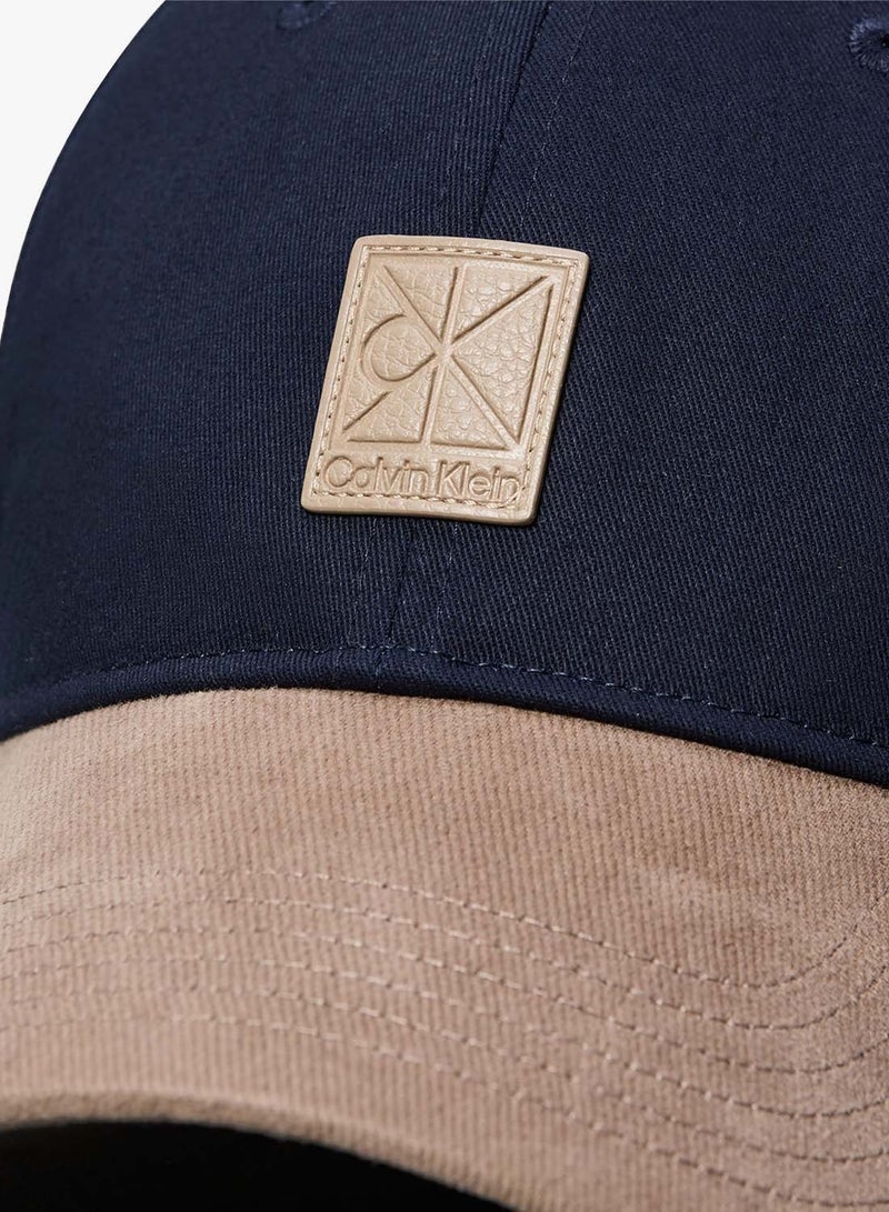 CALVIN KLEIN Mixed Media Colourblock Emblem Logo Cap - Image 4