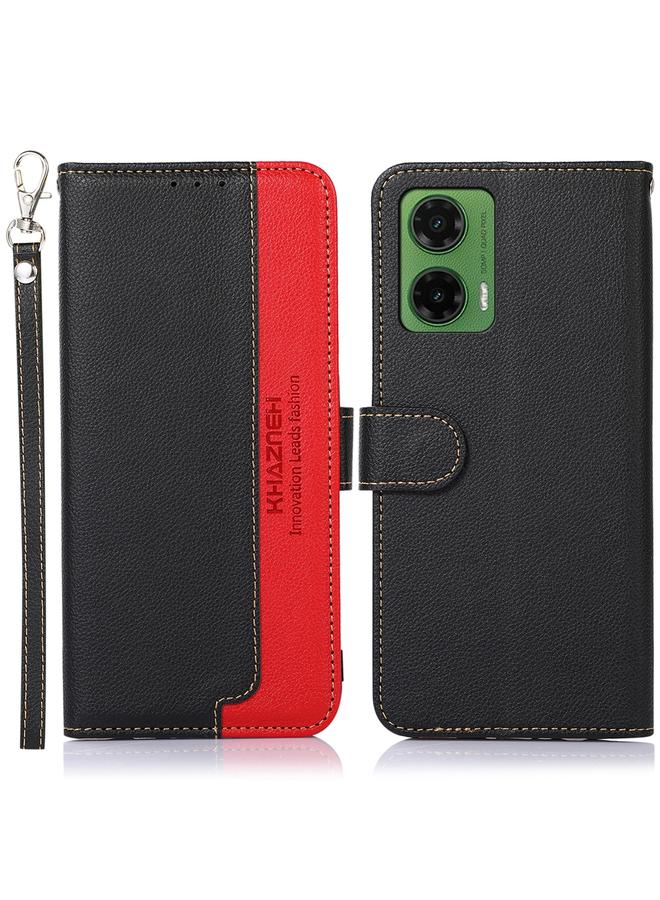 S-TOP Case For Motorola Moto G35 5G KHAZNEH Litchi Texture Leather RFID Phone Case - Image 1