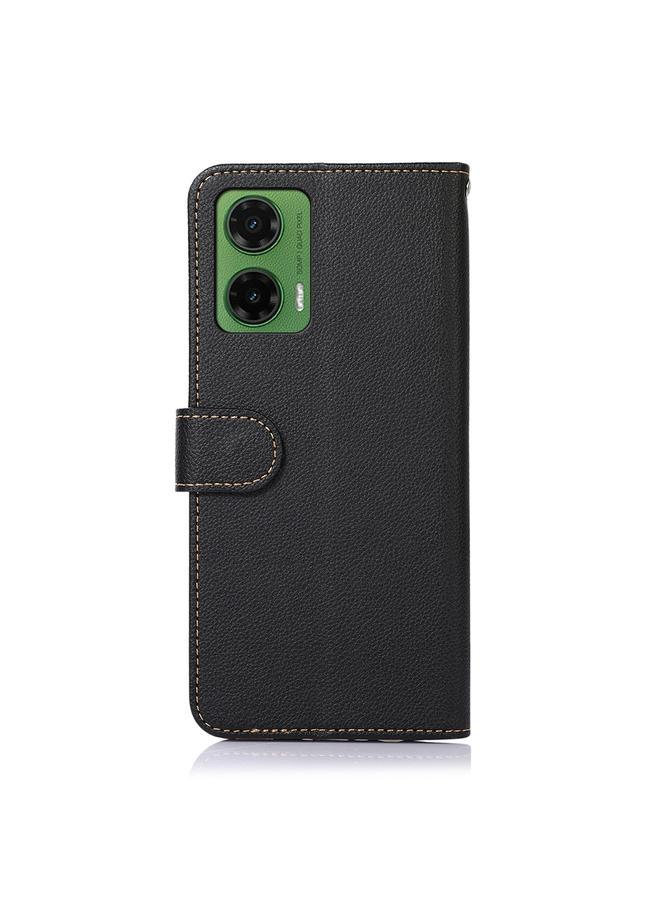 S-TOP Case For Motorola Moto G35 5G KHAZNEH Litchi Texture Leather RFID Phone Case - Image 4