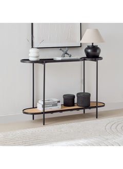 Home Box Enna Rattan and Solid Wood Console Table 35 x 80 x 120 cm  - Image 1