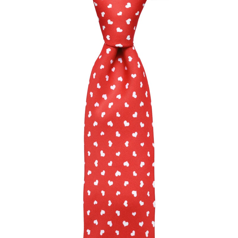 KOOELLE Men's Heart Necktie Tie Holiday Party Red Ties For Men 3.25 inch(8.3cm) - Image 3
