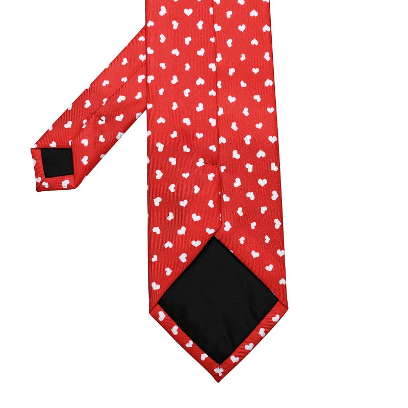 KOOELLE Men's Heart Necktie Tie Holiday Party Red Ties For Men 3.25 inch(8.3cm) - Image 5