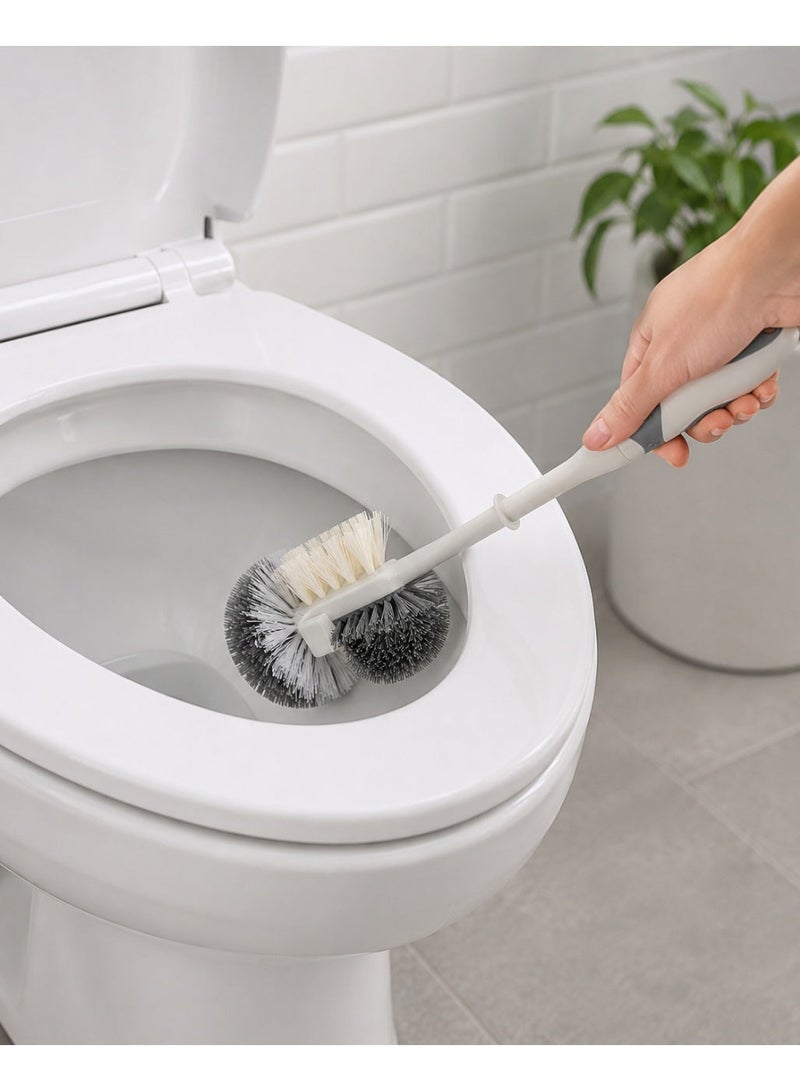 Bisbell 360° Toilet Bowl Cleaning Brush | Soft Ergonomic Grip Handle | Dense All-Around Bristles | Deep Cleaning Bathroom Toilet Brush - Image 2