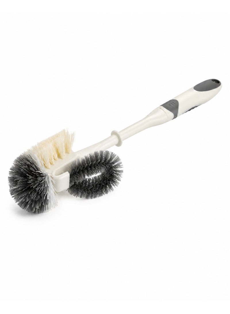 Bisbell 360° Toilet Bowl Cleaning Brush | Soft Ergonomic Grip Handle | Dense All-Around Bristles | Deep Cleaning Bathroom Toilet Brush - Image 1